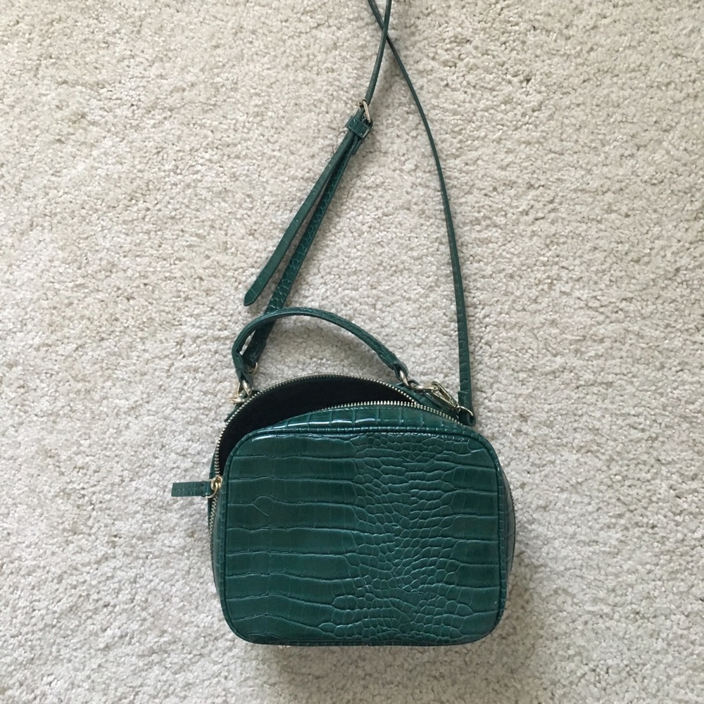 Zara Faux Snakeskin Crossbody Hand Bag